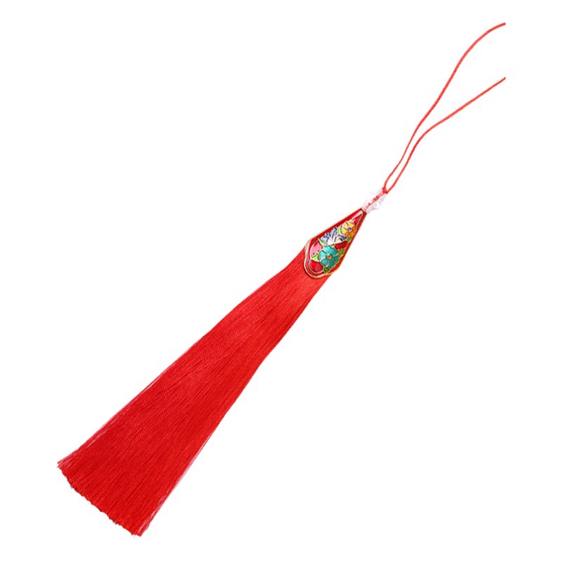 16cm Cloisonné Enamel Tassel Cheongsam Han Dynasty Ancient Style Pressed Placket Pendant Handmade DIY Hanging Accessories