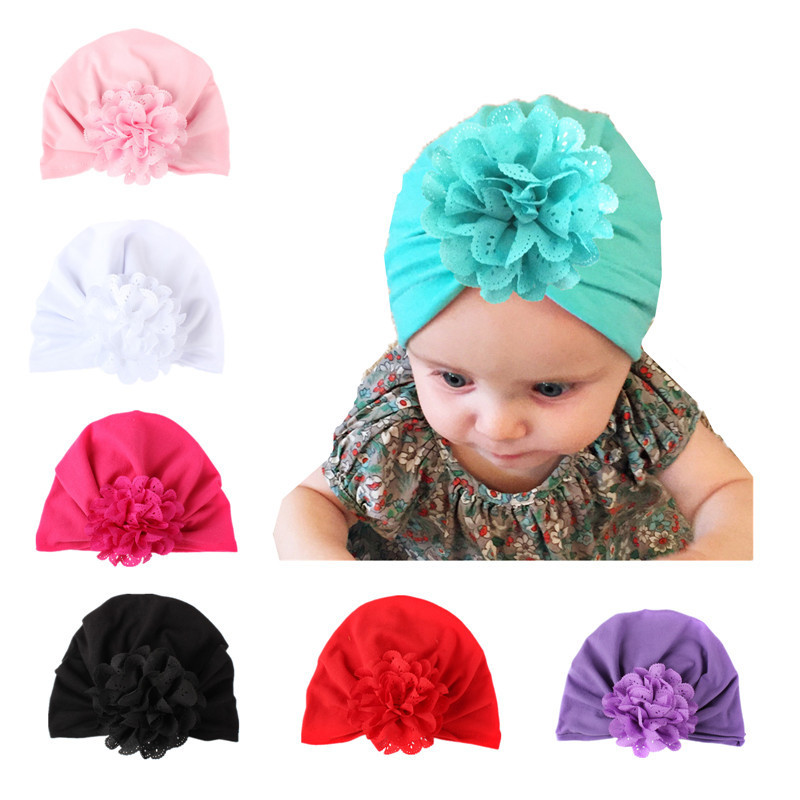 Picture of Autumn and winter New Baby products Children's hat hollow flower knot posmi industry style Indian hat baby hat