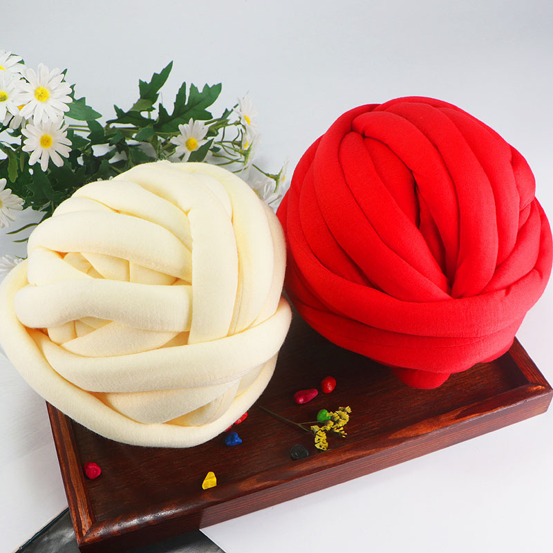 Picture of Heart-filling cotton warm velvet cotton Iceland wool DIY hand-woven hook blanket carpet cover blanket dog kennel cat nest cushion basket basket bag