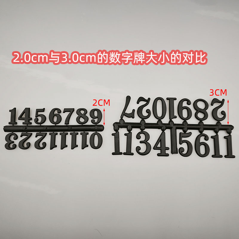 Picture of in stock Direct Supply 3CM Clock Digital Arabic Gold Silver Black Three Color Electroplated Clock Accessories Letter Number