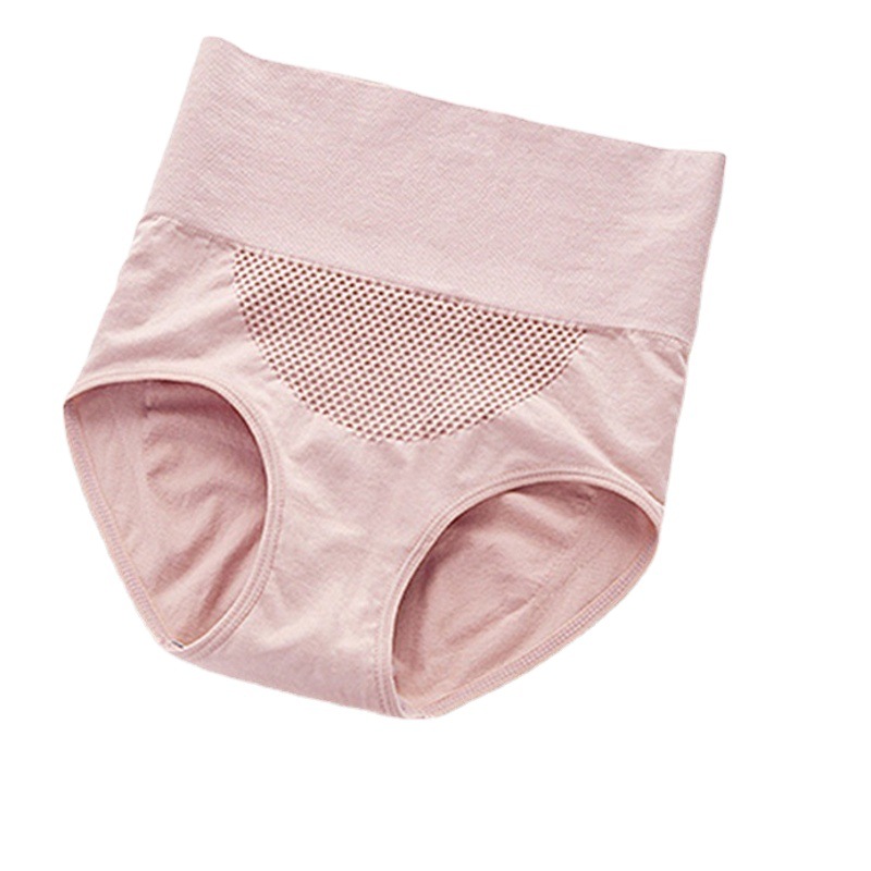 Cross-Border Running Quantity Japanese Style 3D Honeycomb Underwear, Butt Lift, Tummy Control, Body Shaping, Seamless Cotton Crotch High Waist Honeycomb Briefs for Women