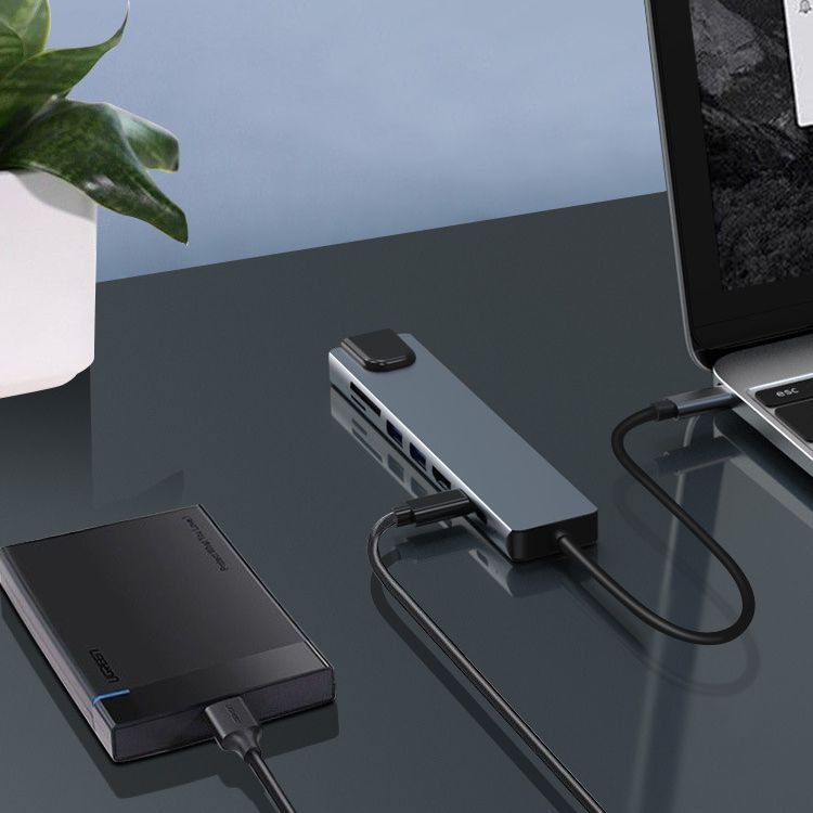 Picture of Eight-In-One Typec Docking Station to Hd4K Converter Gigabit Network Card Computer Usb3.0 Multi-Interface Extender