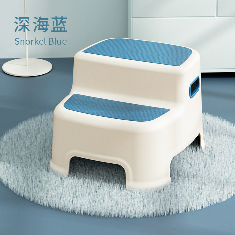 Picture of Ladder stool, home two-step ladder step, foot pedal, high and low stool, ladder chair, dual-purpose kitchen climbing stool, car wash stool, two-step stool