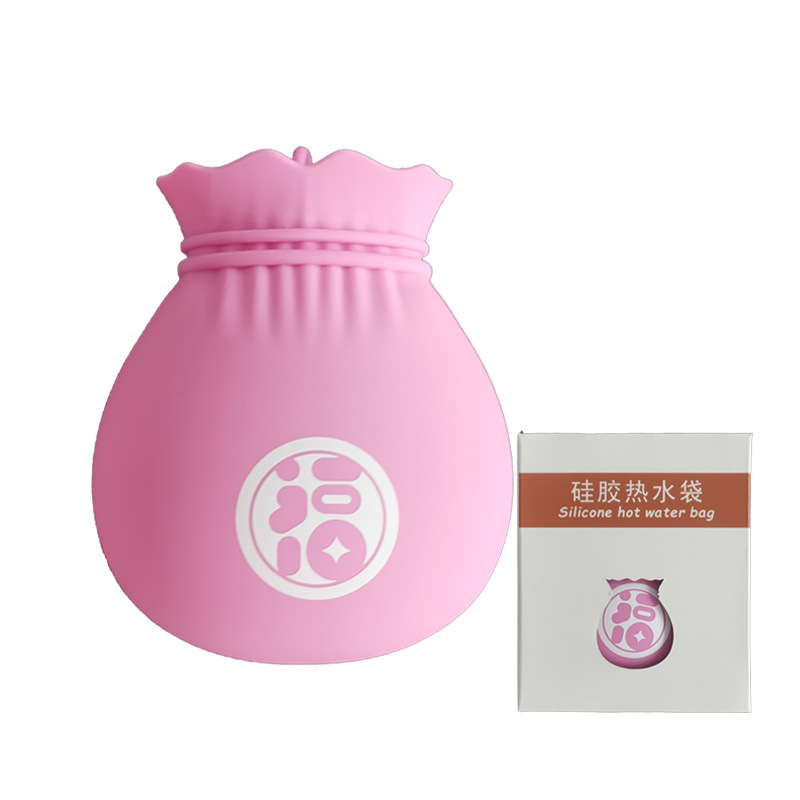 Picture of Cross-Border Lucky Bag Silicone Hot Water Bottle Platinum Silicone Water-Filled Microwave Heating Hot Water Bottle to Warm Belly and Hand Warmer to Keep Warm