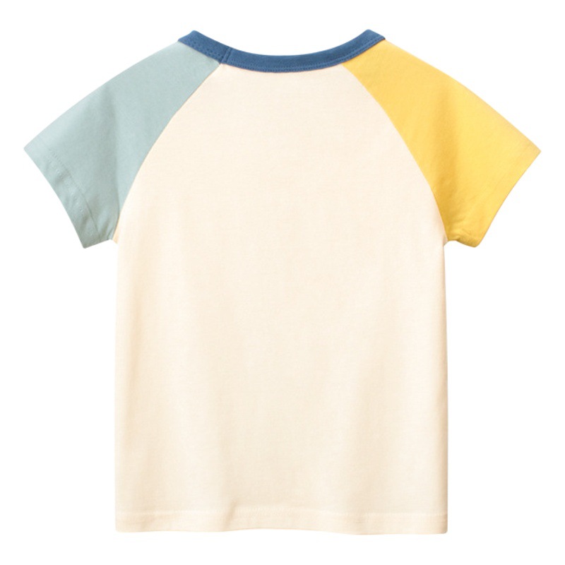 K-Style of Children's Clothing 2025 Summer New Style 27Kids Children's Dinosaur Male Short-Sleeved T-Shirt Half-Sleeved One-Piece Drop Shipping