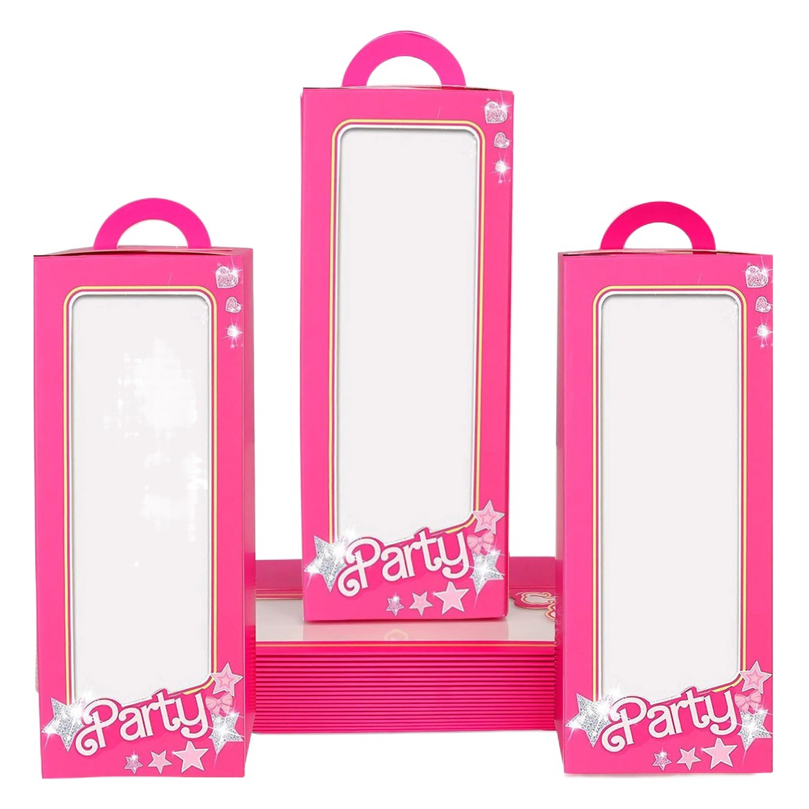 Barbie theme party gift box 12-piece rose red gift box 12-piece children's birthday party theme carton