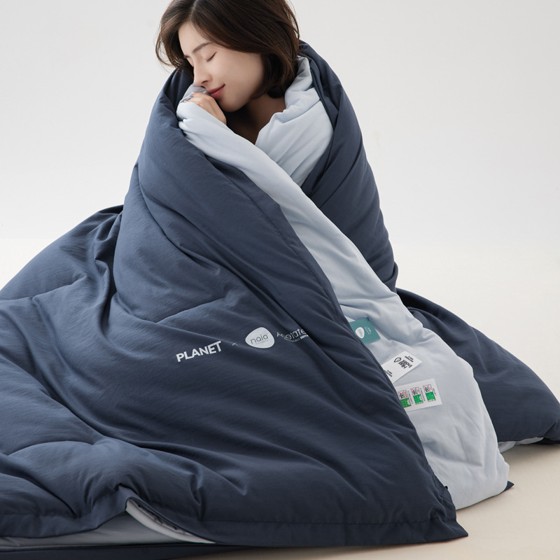 Sleeping Planet Deep Sleeping Quilt Pro Machine Washable Quilt Air Conditioning Quilt Autumn and Winter Quilt Thickened Warm Double Layer Four Seasons Quilt Core