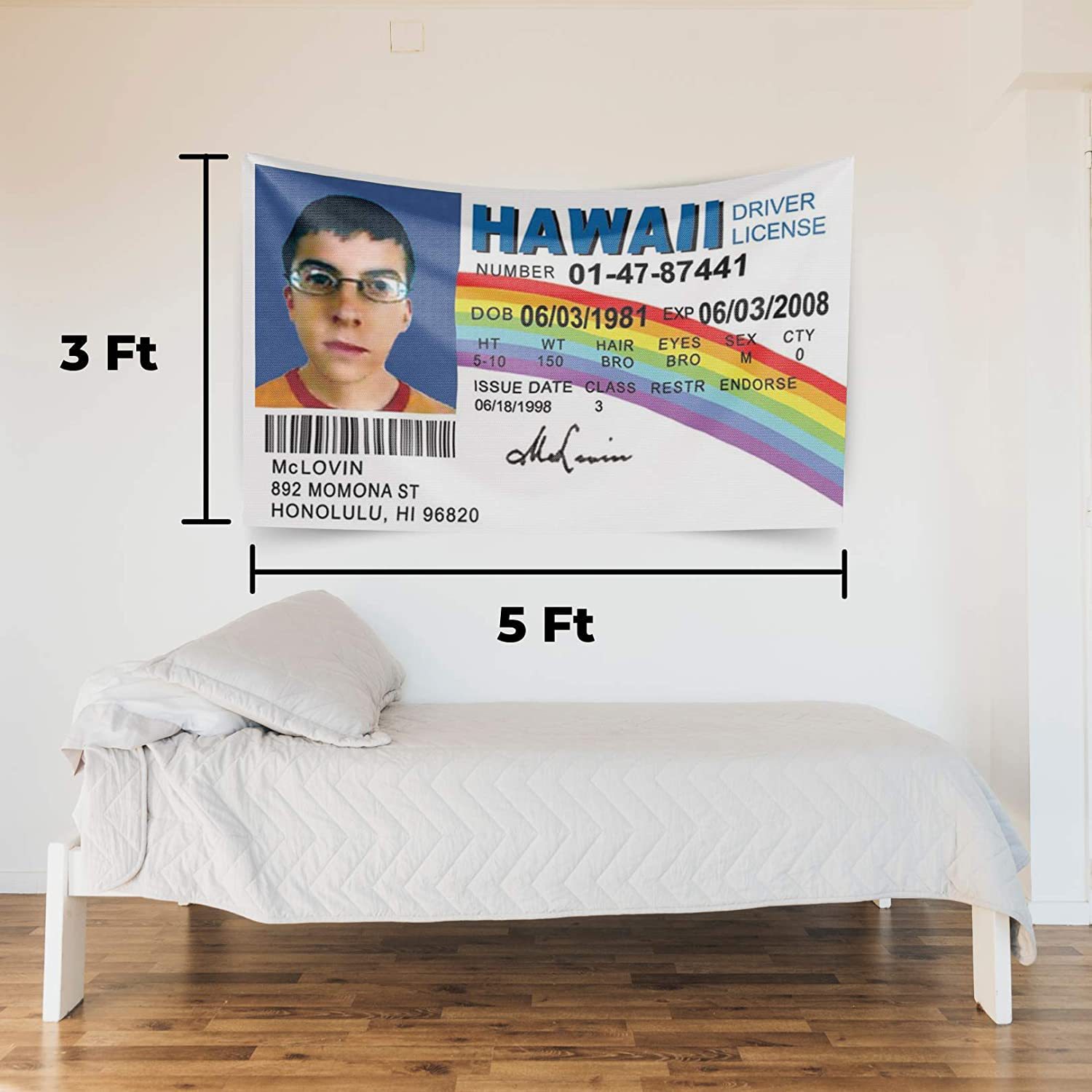 Picture of Cross-Border Supply Id Driver License3X5Ft Id Card Driver's License Dormitory Decoration Flag Tapestry