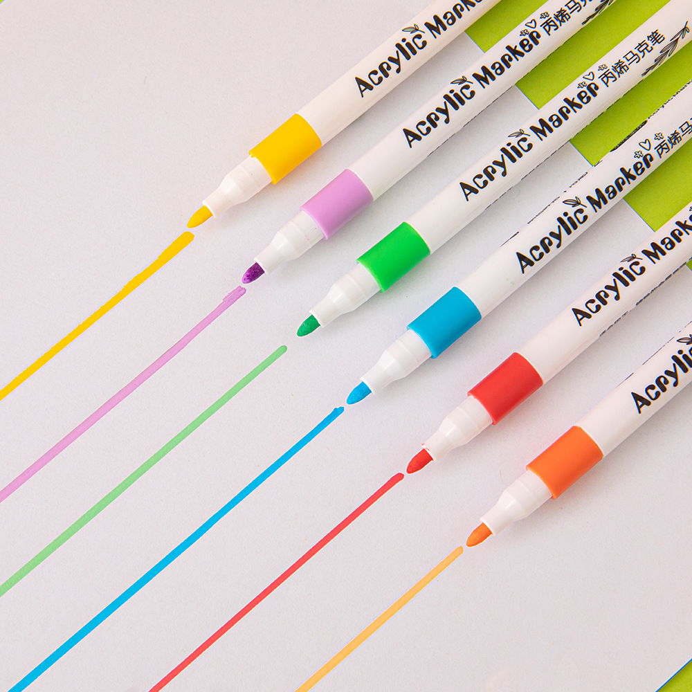 Picture of Boxed Kindergarten Primary School Students' Art Special Opaque Paper 12/24/36/48/60/80 Color Acrylic Marker Pen