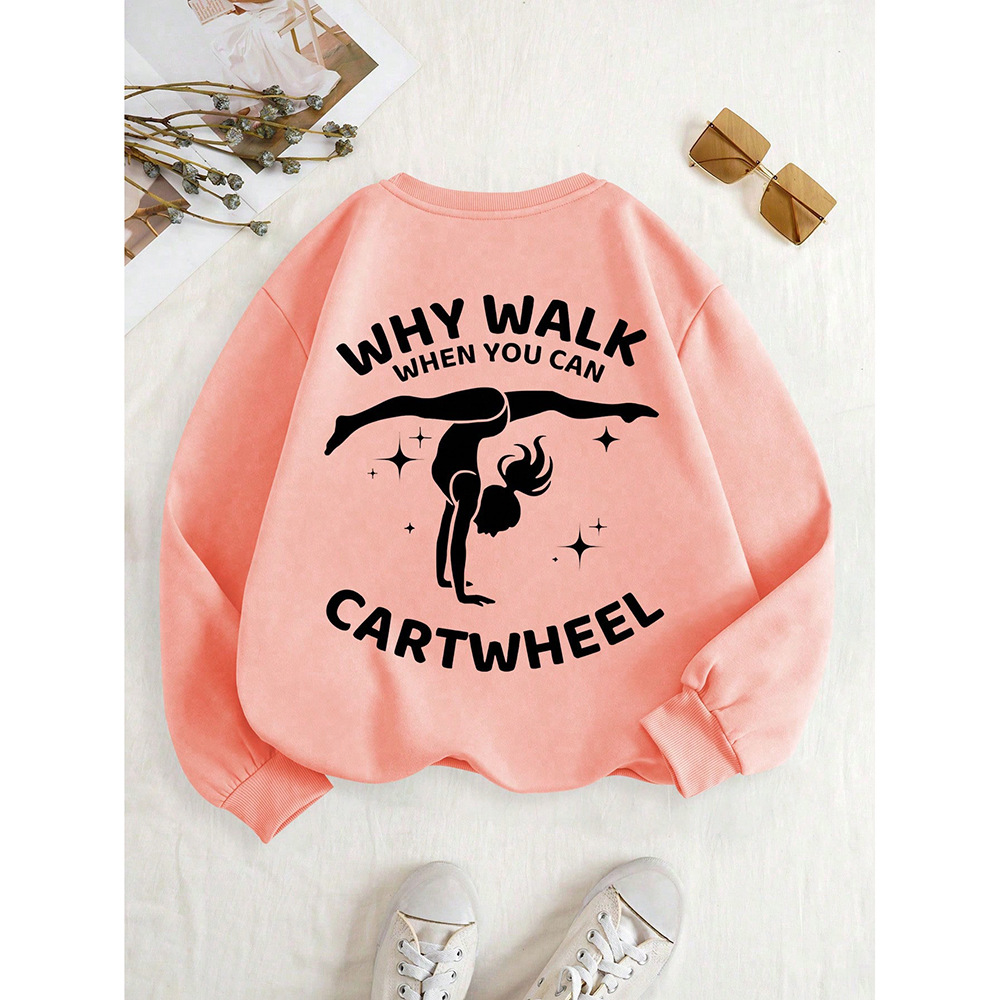 Spring and Autumn New Cross-border Amazon Foreign Trade Hot-selling Casual Large Children's Round Neck Sweater Sports Long Sleeve Top