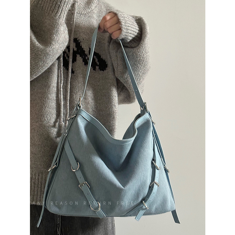Picture of Denim large capacity tote bag for women 2023 new niche design underarm commuter all-match shoulder messenger bag