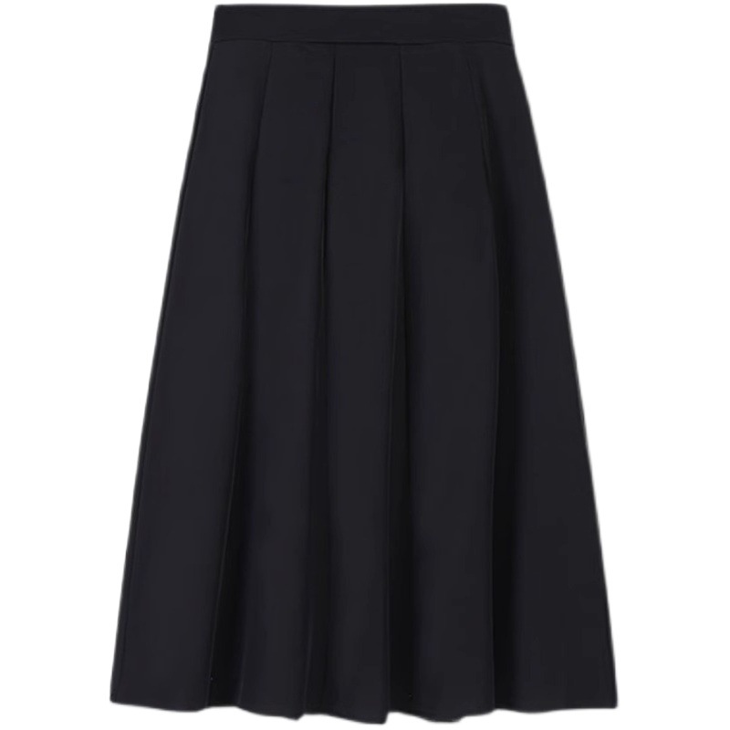 2024 New plus size High Waist Slim Skirt Women's Black A- Shaped Mid-Length Pear-Shaped chubby girl Hip Skirt