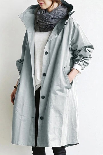 Picture of 2023 New Women's Windbreaker Autumn Mid-Length Small Casual Style Waist 8 Colors Select Fashionable and Easiest for Match