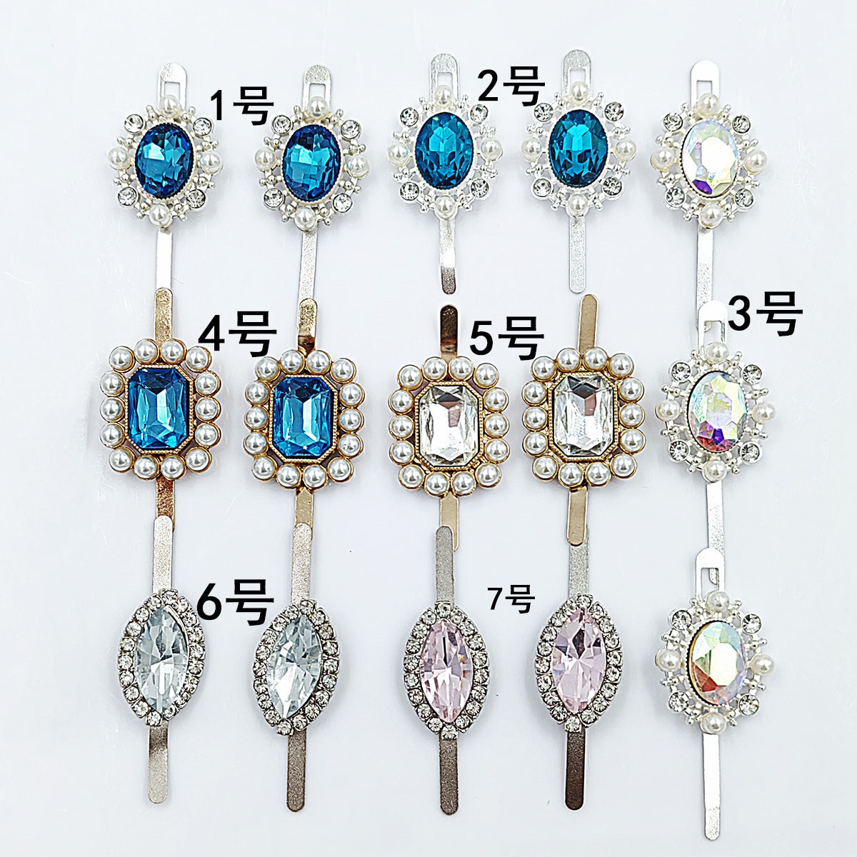 Colored Gemstone Retro Shoe Decoration DIY Jewelry Accessories Bow Metal Accessories Children's Shoe Decoration Colorful Diamond Shoe Buckle