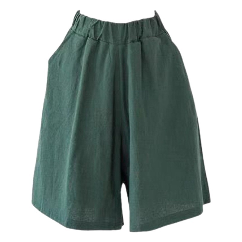 XL-6XL cotton five-length pants women's summer casual shorts loose size 220kg fat mm plus fat large wide leg pants