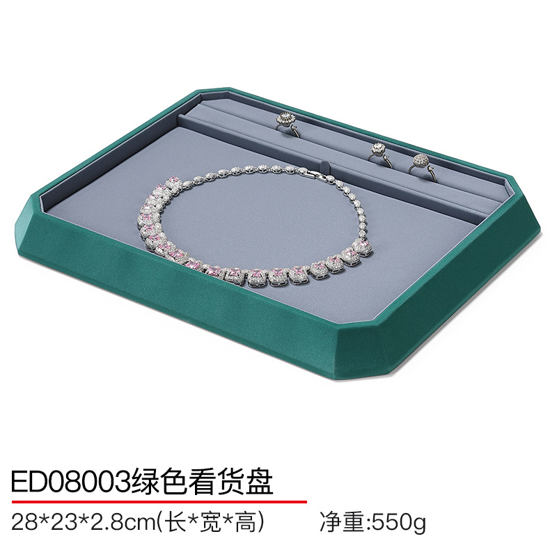 Picture of Hongtai jewelry display tray ring bracelet necklace window display props flannel jewelry plate counter