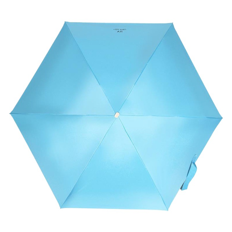 Umbrella Wholesale Five-fold Umbrella Black Rubber Sunscreen Sunshade Umbrella Portable Small Sunny Umbrella Ultra Light Mini Pocket Umbrella