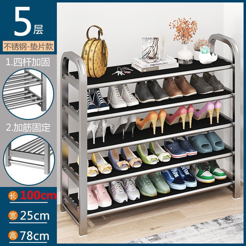 Picture of Stainless steel shoe rack thickened and thickened dustproof dormitory home economical Internet celebrity dormitory storage multi-layer manufacturer