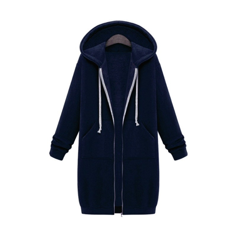 Foreign trade cross-border Amazon explosions Europe and the United States autumn and winter women's long hooded long sleeve sweater women's winter coat