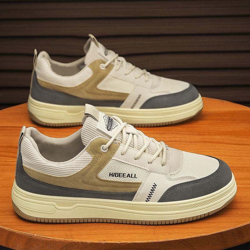 Men's Shoes Summer 2025 New Style Breathable Hong Kong Style Versatile and Stain-Resistant Mesh Shoes Trendy Lightweight Soft-Soled Sports and Casual Shoes