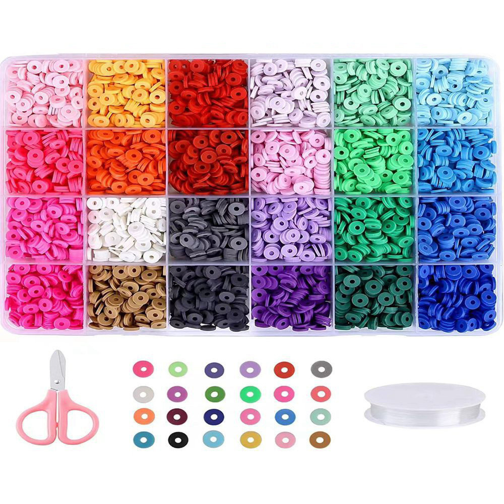 Picture of Cross-Border 24-grid soft pottery piece set diy jewelry color wafer bohemian style jewelry bracelet DIY jewelry