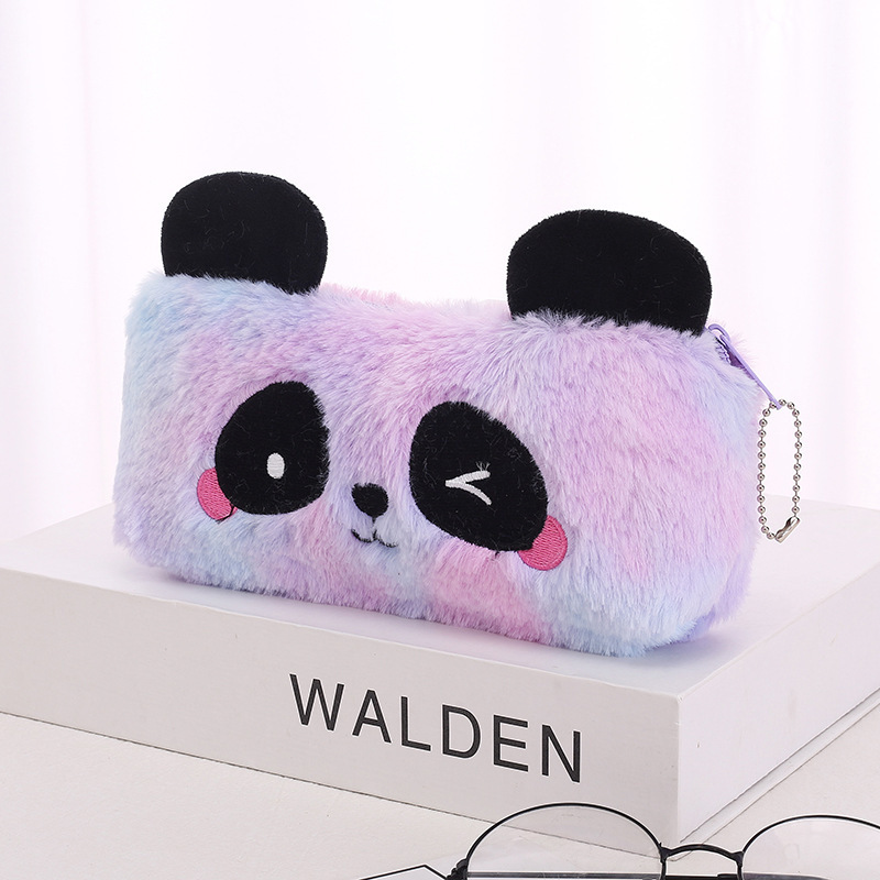 Picture of New plush gradient small panda pencil case cute cartoon storage large capacity student stationery Holiday Gifts Wholesale