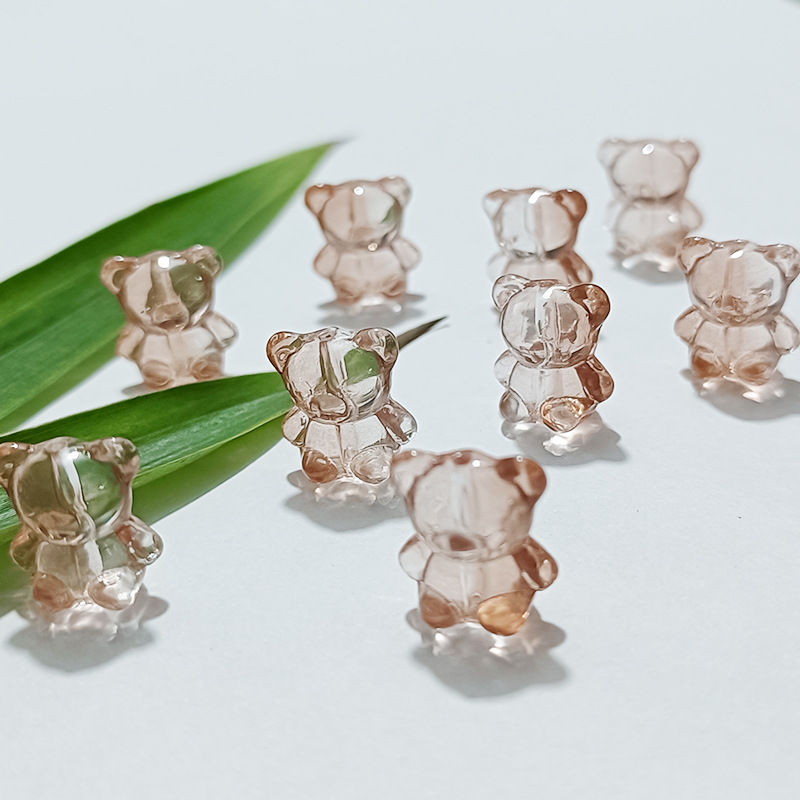 Picture of Hope letter hug bear loose beads bracelet jewelry accessories DIY hairpin accessories Czech glass jewelry accessories