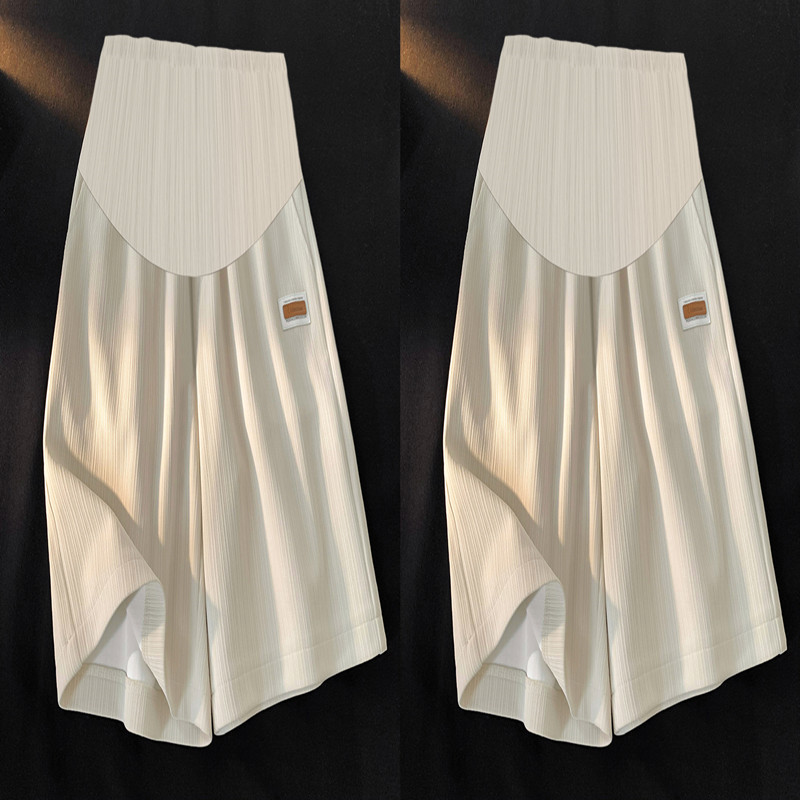 Picture of Pregnant Women's Ice Silk Shorts Summer Thin Outer Wear Loose Large Size Casual Base Five-point Safety Pants Pregnant Women's Summer Wear