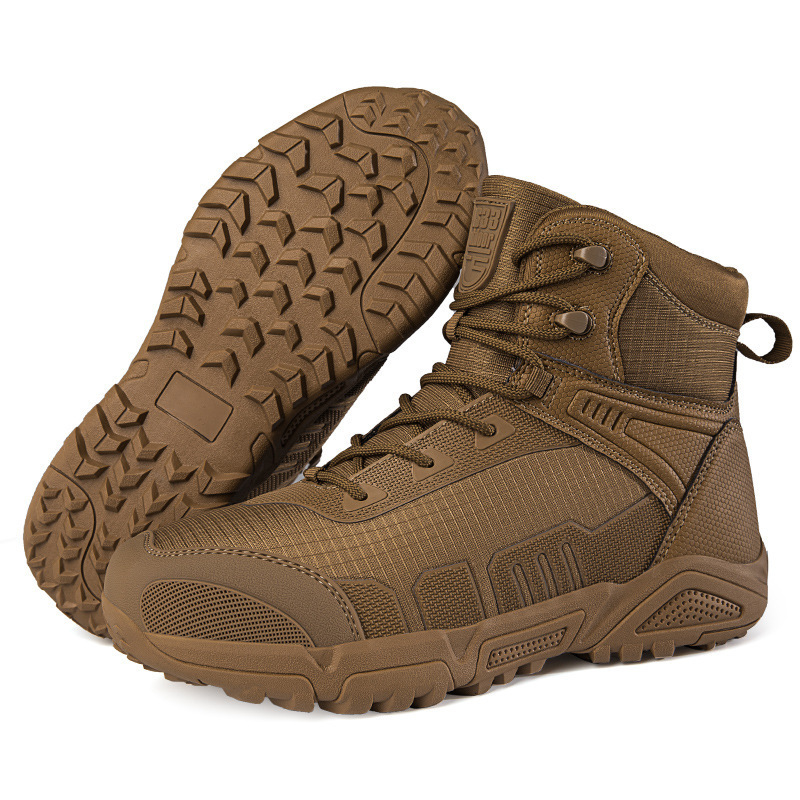 Outdoor Mountaineering Field Practice Combat Land Military Boots New Mid-high Top Waterproof Adventure Rescue Tooling Desert Tactical Boots Wholesale