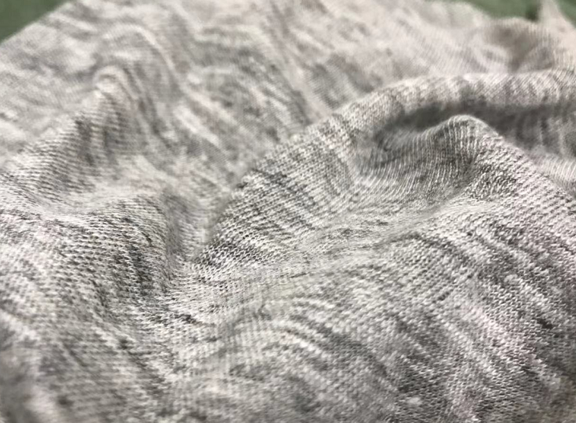 Picture of Heavyweight European Imported Designer Fabric Knitted Yarn-Dyed Pure Linen Floral Gray Summer Sun Protection Cardigan Clothing Custom