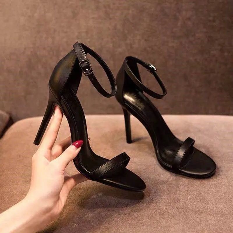 9CM high heels online celebrity 2023 Summer new European station sexy stiletto heel with cheongsam sandals for women ins fashion