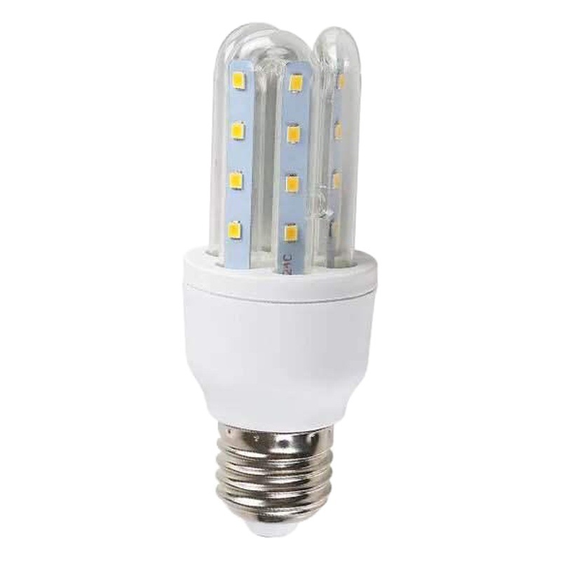 Wholesale Led Bulb 9W 40 Watt U-Shaped Tube Energy-Saving Corn Lamp Household 220V Flicker-Free 3U Spiral Super Bright E27