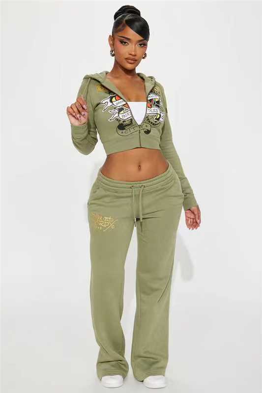 Picture of 2024 Amazon European and American Clothing Cross-Border Foreign Trade Casual Street Printing 2-Piece Bestie Outfit Multi-Color Suit