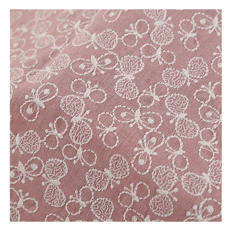 New Cotton and Linen Embroidered Cloth Spring and Summer Butterfly Embroidery Hand-made Fashion Home Furnishings Dress Decorative Cloth