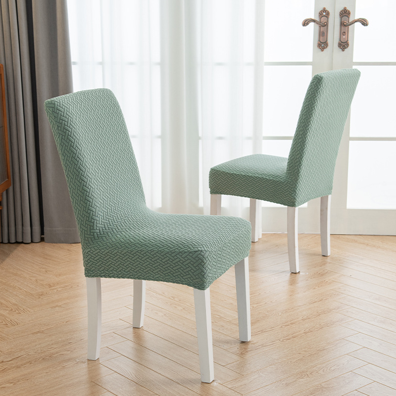 Picture of Cross-border jacquard fleece thickened conjoined elastic hotel restaurant chair cover anti-fouling stool cover chair cover