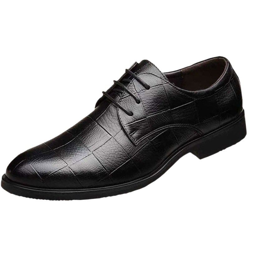Leather Shoes, Men's Business Formal Wear, Groomsmen's Large Size Shoes, Versatile Casual Wedding Shoes, Comfortable Soft-Soled Work Shoes, Drop Shipping