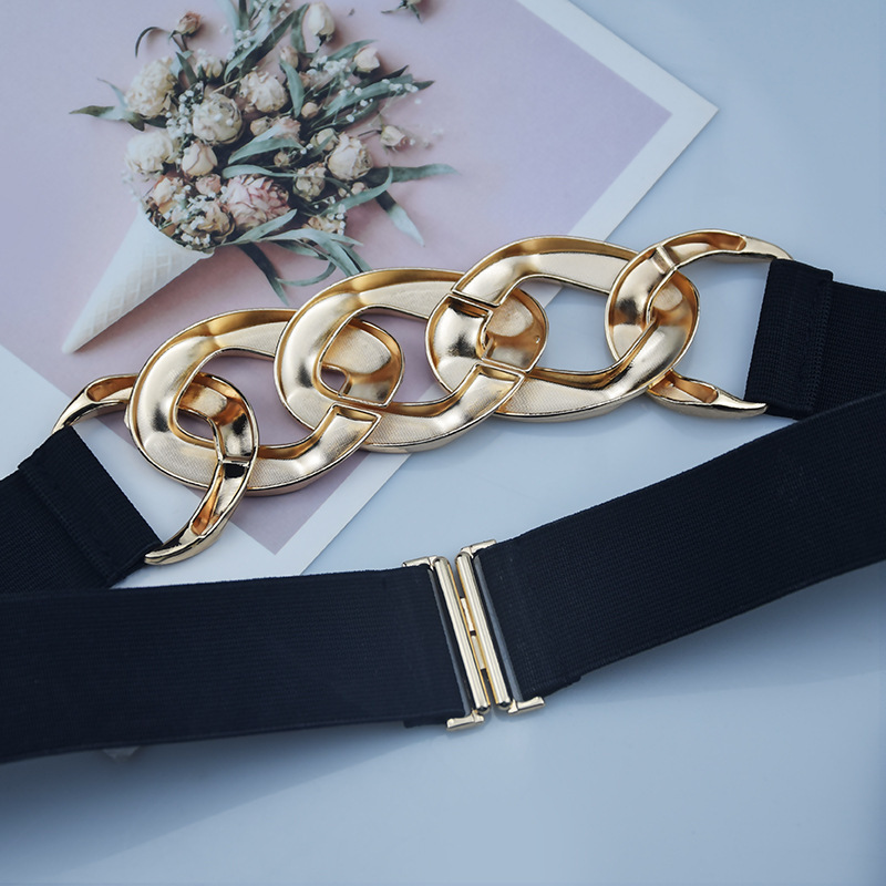 Picture of Amazon European and American slim-fit elastic belt decorative skirt suit simple fashion chain women's belt