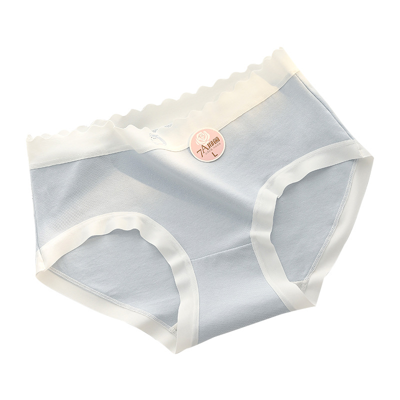Picture of 7A Full Pants Anti-bacterial Underwear Women's Skin-friendly Breathable Anti-bacterial Pure Cotton Stall Cloud Soft Cotton Sense No-mark Naked Sense Elastic Underwear