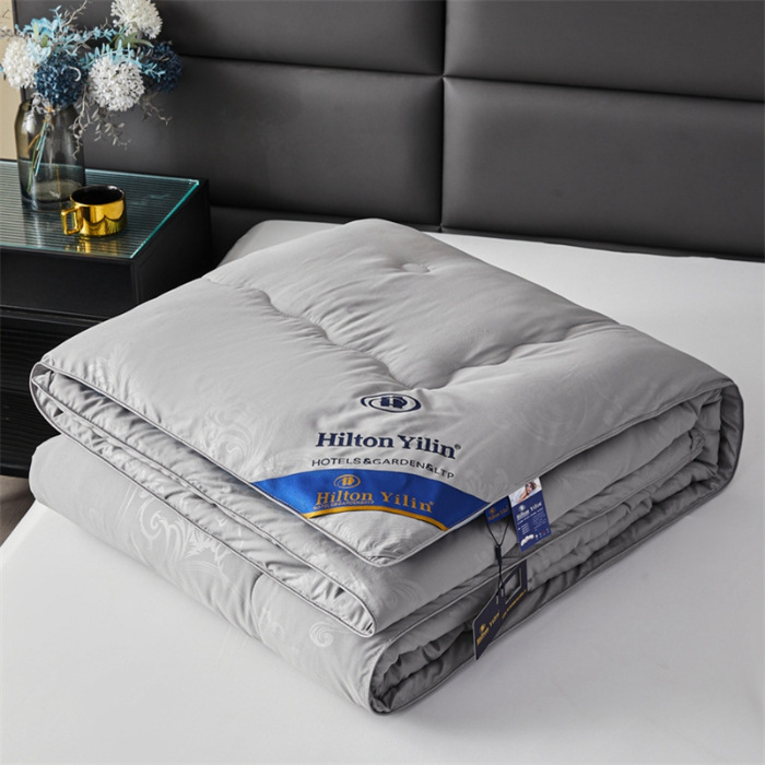 Picture of Hilton Hotel Silk Quilt Imitation Mulberry Silk Warm Quilt Core Spring and Autumn Thickened Winter Quilt Group Buying Gift Quilt Wholesale
