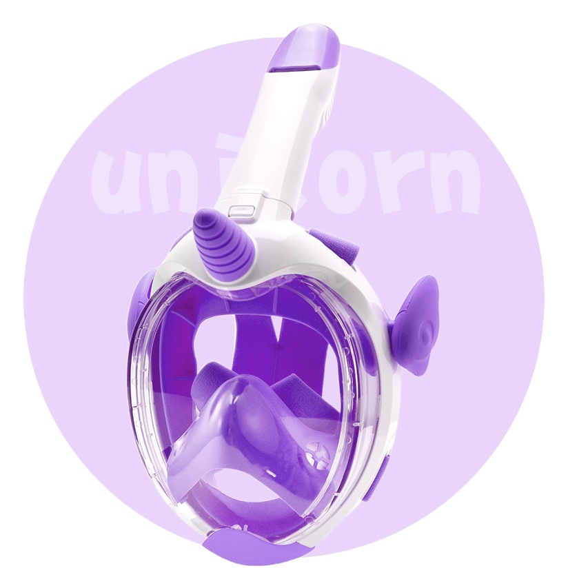 New Unicorn Children's Diving Mask Cute Cartoon Full Dry Snorkeling Mask Swimming Goggles