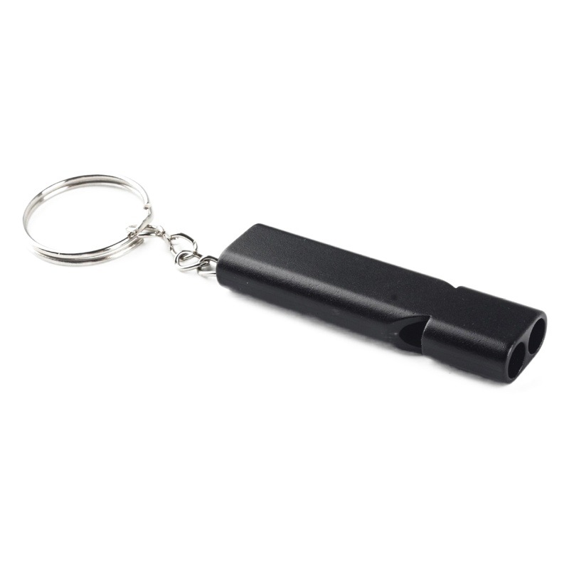 Aluminum Alloy dual-frequency survival whistle double tube outdoor survival life-saving whistle equipment EDC tool outdoor whistle