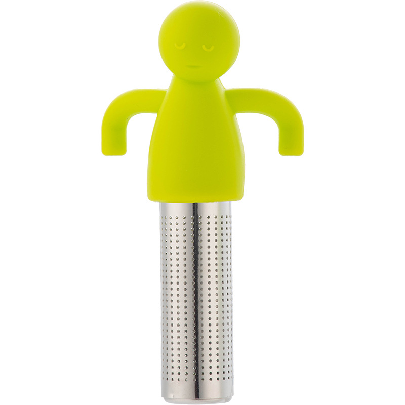 Picture of Creative 304 stainless steel silicone human-shaped tea strainer tea strainer hanging Cup-type tea residue tea bag strainer