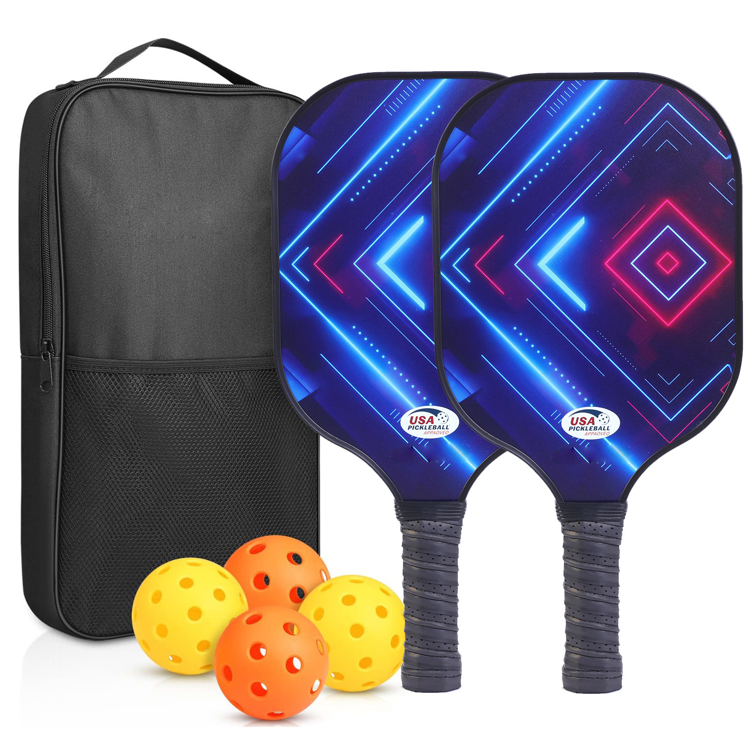 Picture of Peak ball racket glass fiber edge strip UV pattern design outdoor leisure entertainment cross-border pickle pickle racket