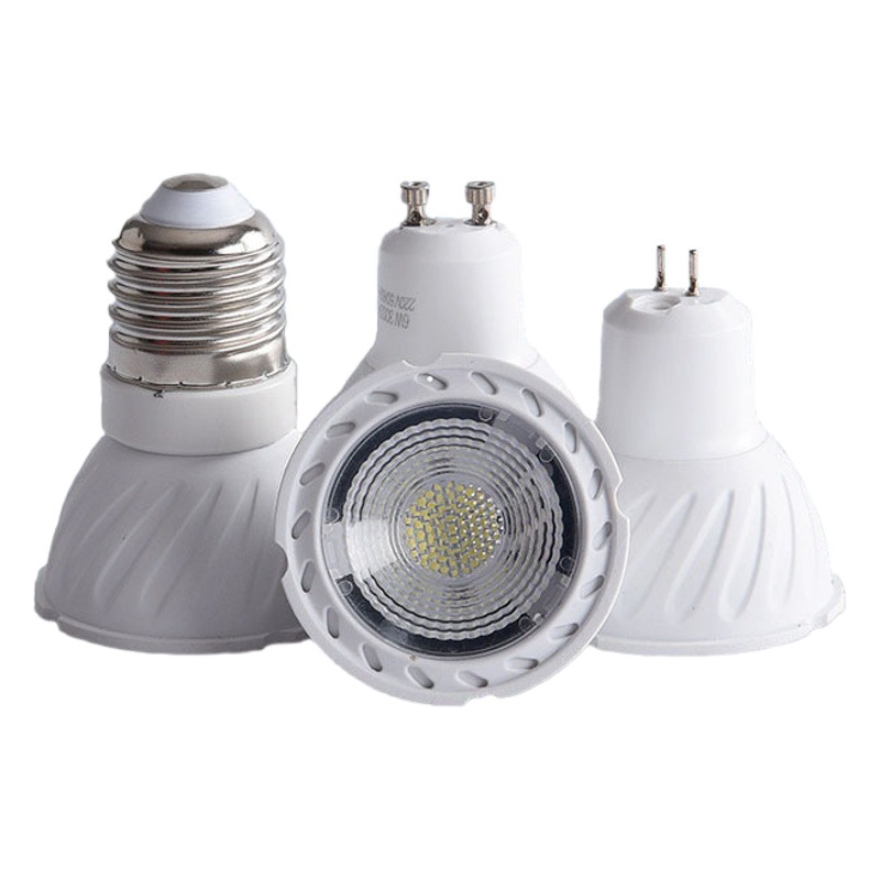 LED spot lamp Cup MR16GU10E27 plastic aluminum COB spot lamp 6W home shopping mall ceiling lamp LED lamp Cup