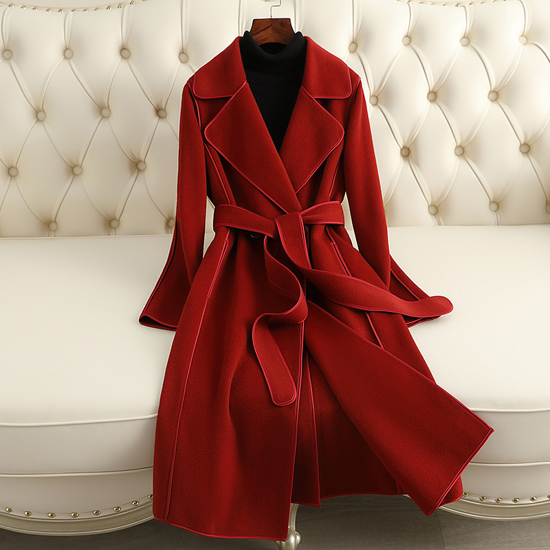 Picture of Double-Sided Cashmere Outwear for Women Mid-Length 2025 Autumn and Winter New 100% Wool Outwear Outwear for Women Wholesale