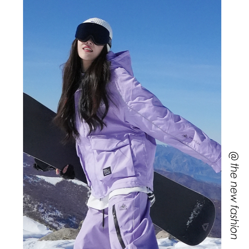 Picture of Autumn and Winter Couple Waterproof and Cold-Proof Ski Clothing for Men and Women with Reflective Strips to Heattech and Thicken