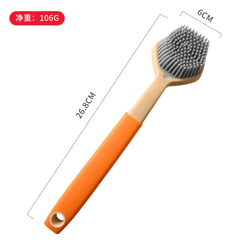 Picture of Silicone Pot Washing Brush, Dishwashing Brush, Kitchen Tools, Silicone Cleaning Brush, Non-Stick Pot Brush, Chopsticks, Dishes, Kitchen Utensils