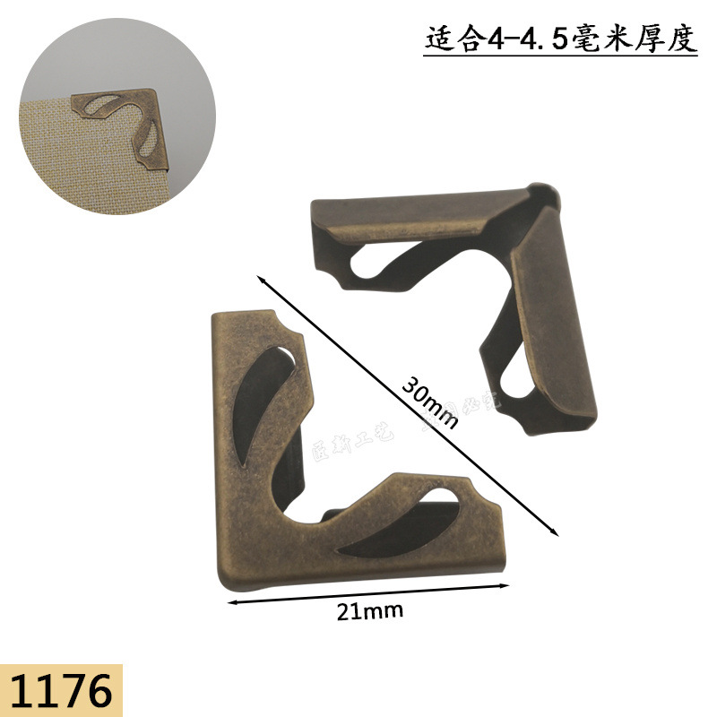 Picture of Notebook Wrap Corner Creative Book Corner Protection Cover Hand Account Book Corner Protection Metal Album Accessories Cowhide Anti-collision Corner Iron
