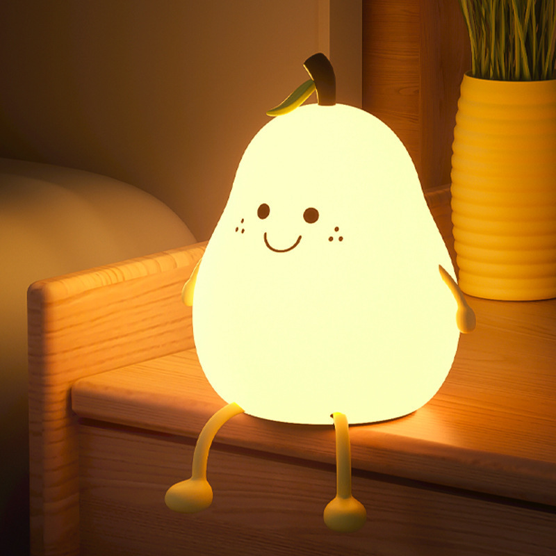 Never Separate Nightlight Dumb Pear Silicone Lamp Couple Birthday Gift Cute Bedside Sleeping Lamp