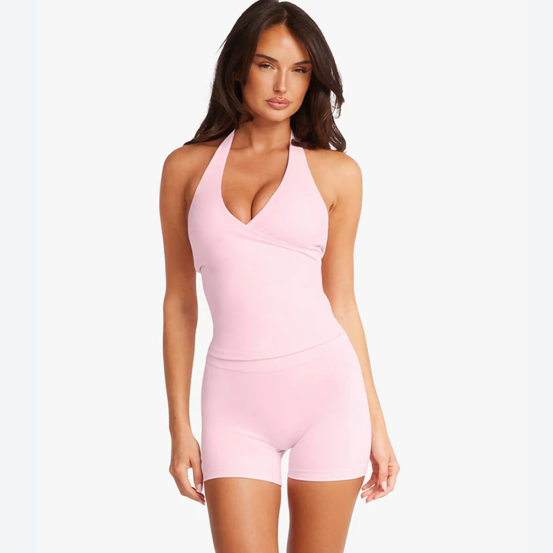 Summer New Yoga Clothes European and American Cross-Border Style Yoga Vest Sports Suspenders with Chest Pads Sexy Solid Color Wholesale